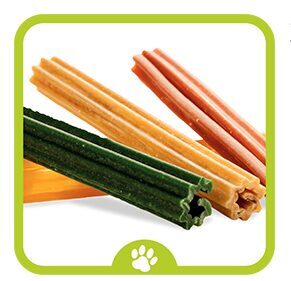 Puffed rice stick with spirulina and egg yolk size S/L